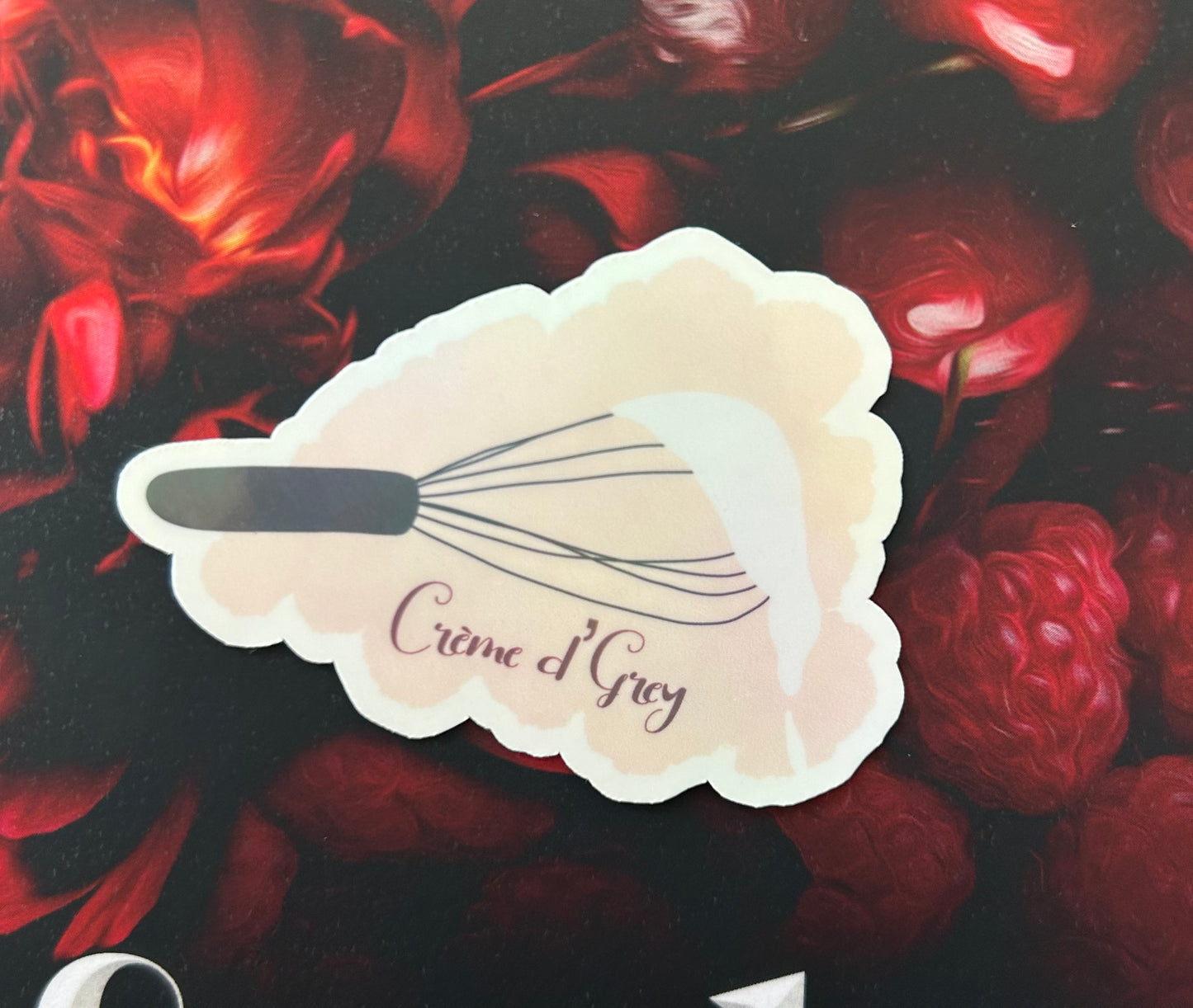 Créme d'Grey Holographic Sticker