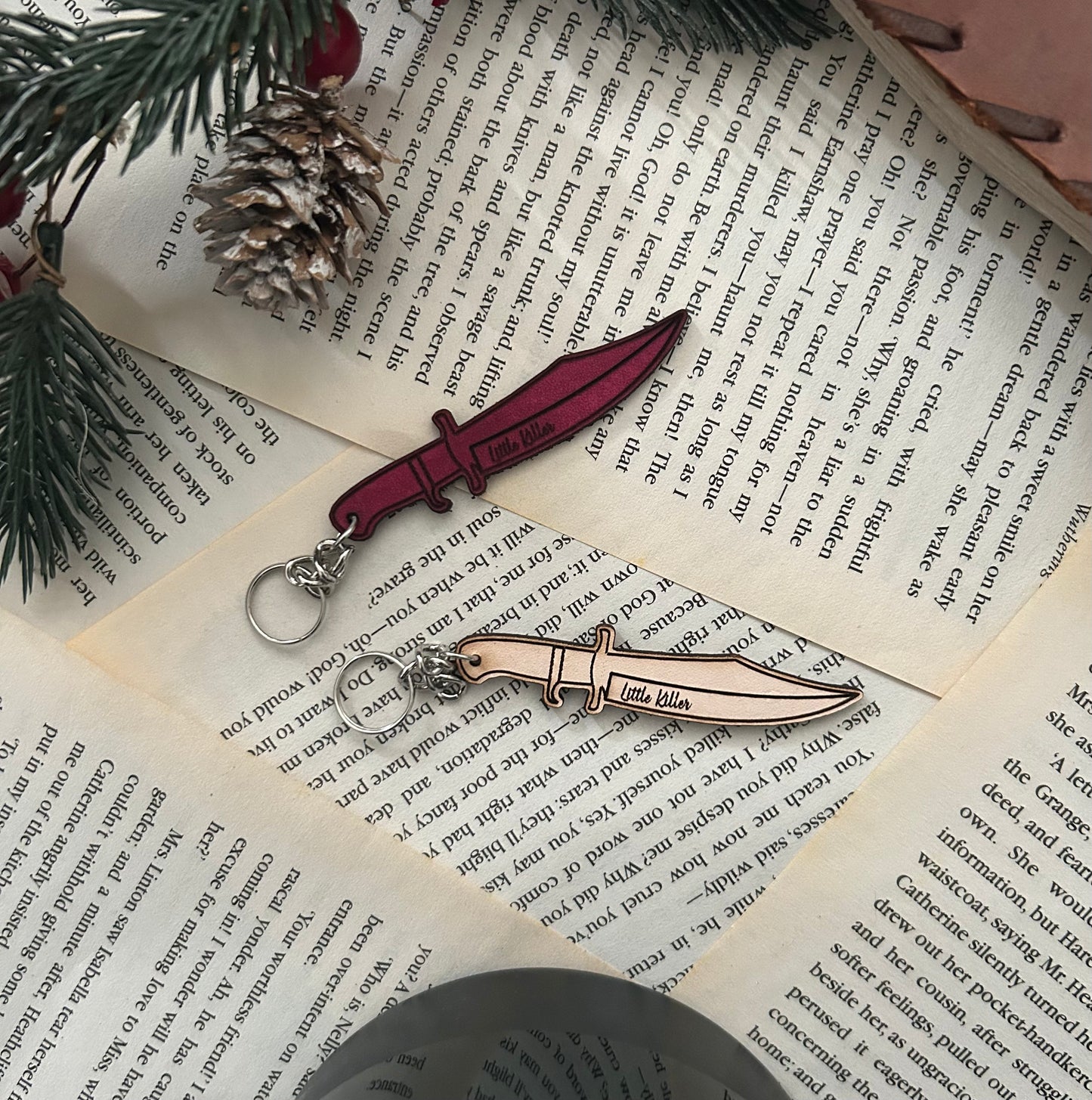 'Little Killer' Leather Keyring