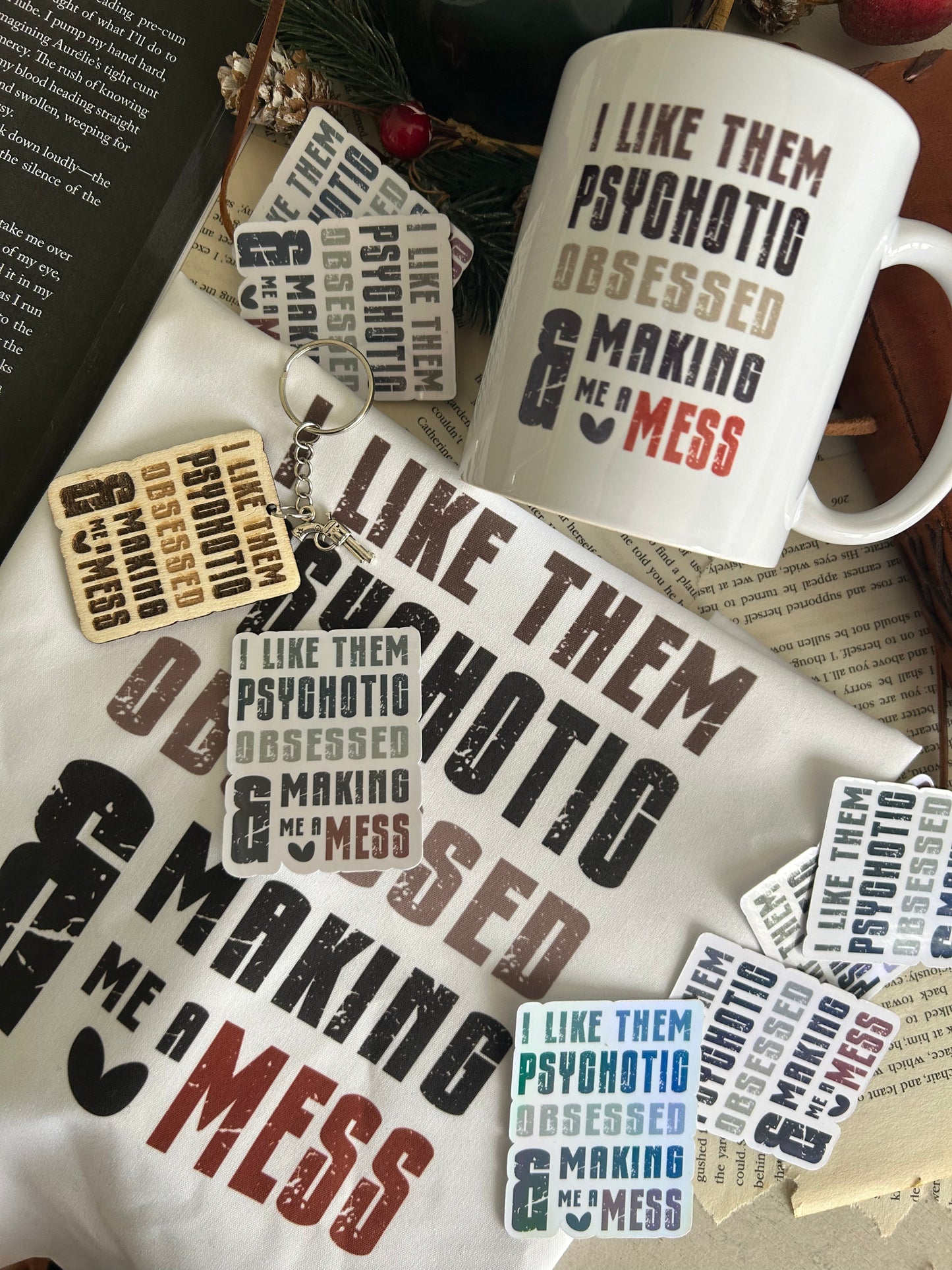 'Psychotic, Obsessed' Totebag