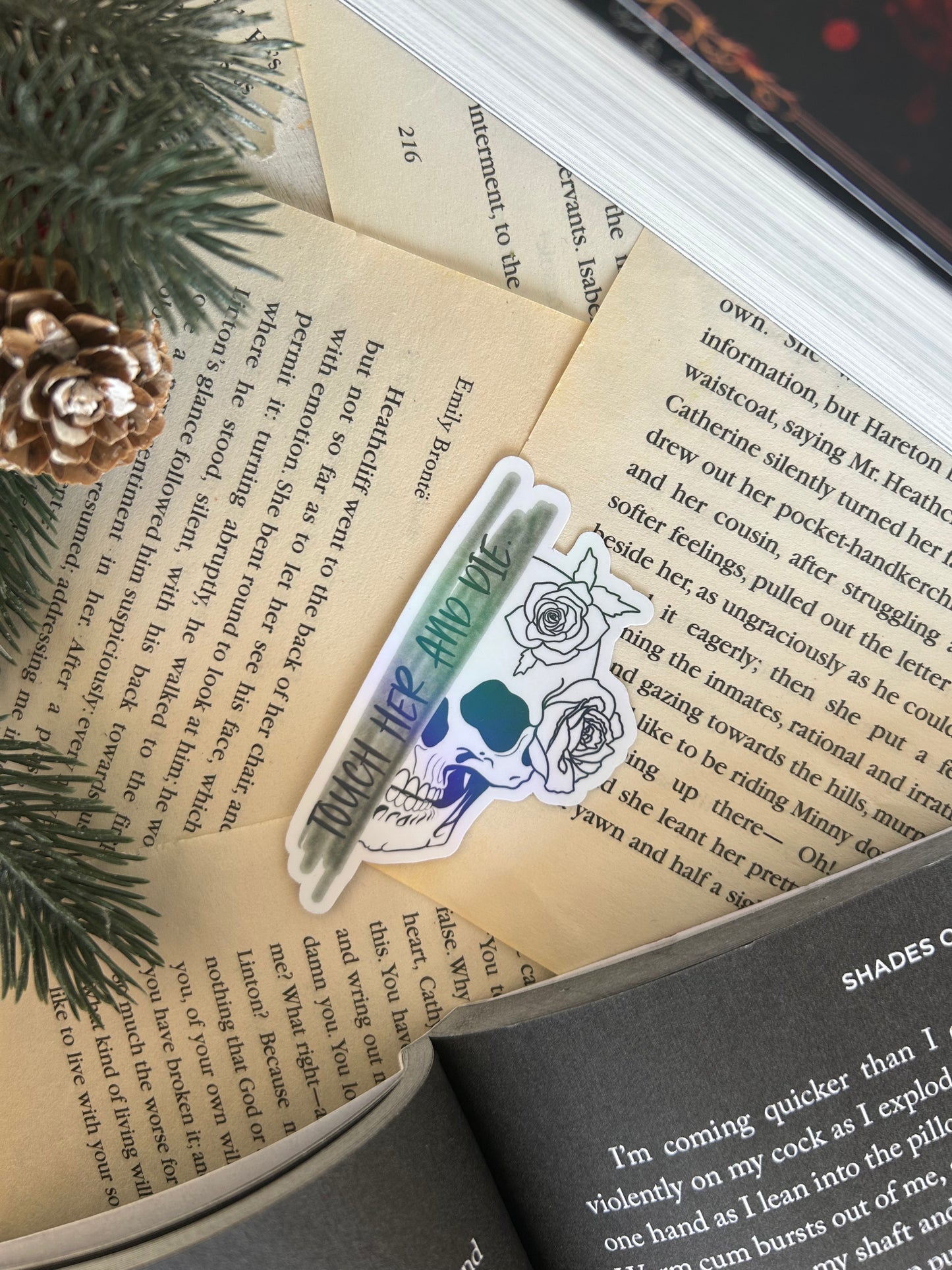 Touch Her & Die Holographic Sticker